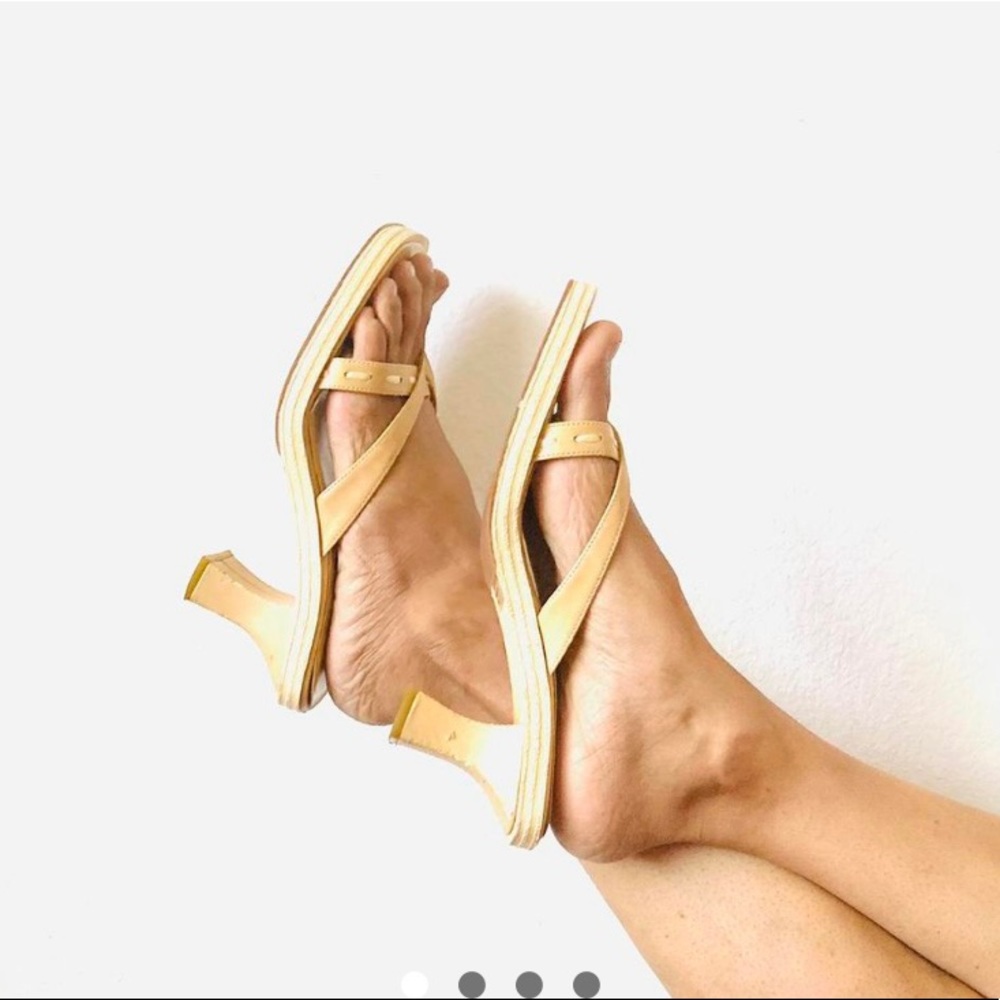 STRAPPY SQUARE TOE HEELS BY LEI